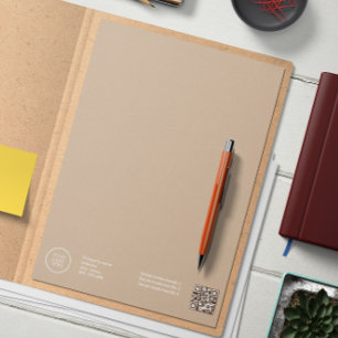 Elegant Corporate Business logo Qr code Letterhead