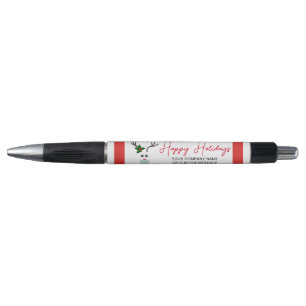 Elegant Corporate Christmas Happy Holidays Custom Pen