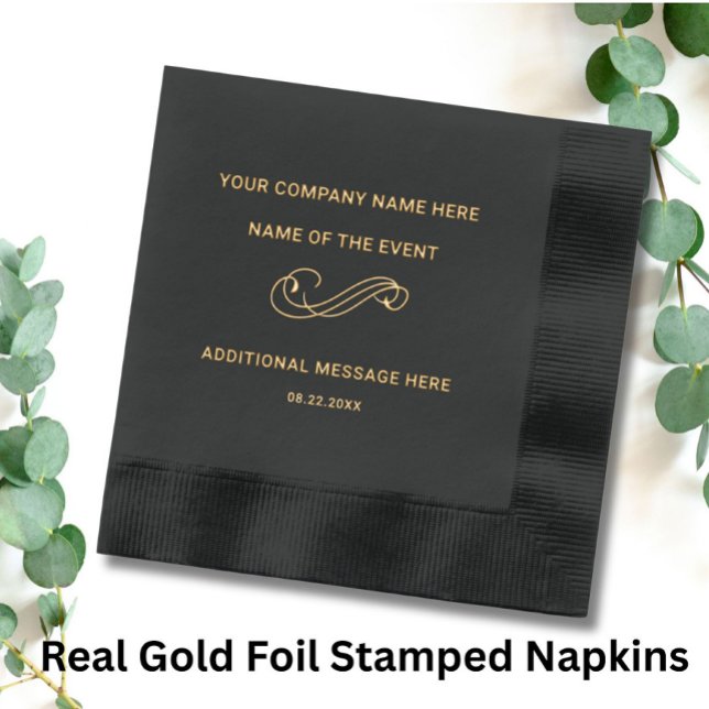 Elegant Corporate Company Event Foil Napkins (Creator Uploaded)