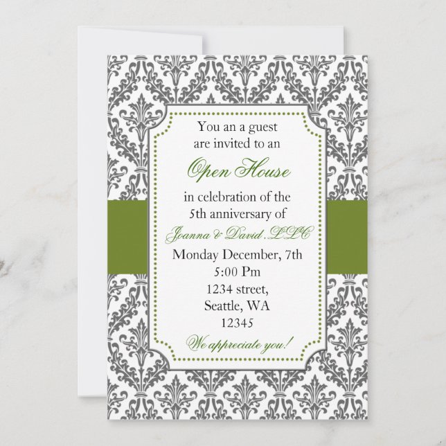 Elegant Corporate party Invitation (Front)