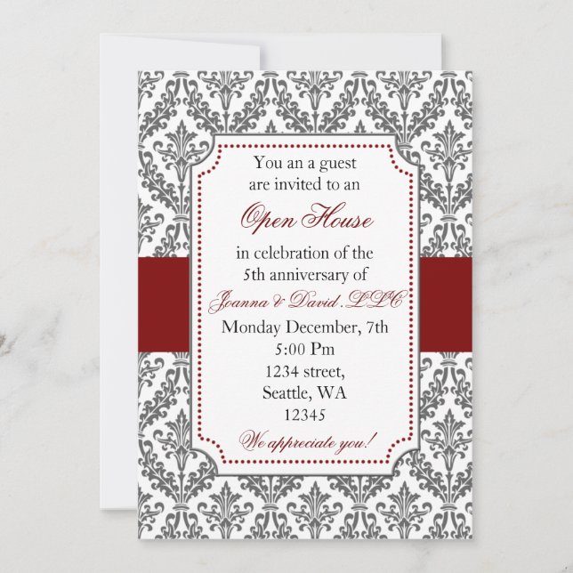 Elegant Corporate party Invitation (Front)