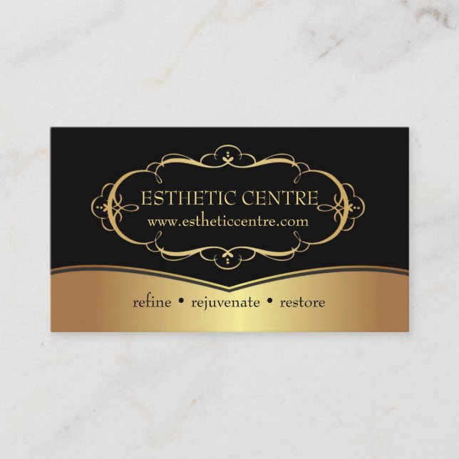 Elegant Cosmetic & Make-Up Studio Business Card (Front)