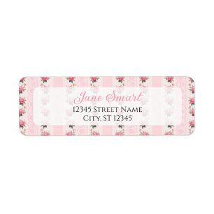 Elegant Cottagecore Return Address Labels (pink)