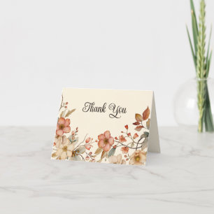 Elegant Cottagecore Wildflower Watercolor  Card
