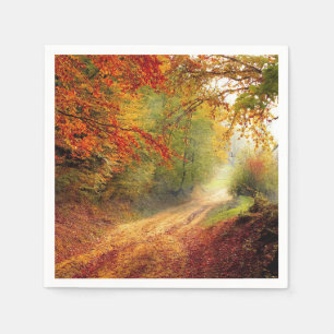 Elegant Country Fall Theme Paper Napkin
