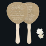 Elegant Country Kraft Wedding Program Template Hand Fan<br><div class="desc">Celebrate in style with these trendy wedding program hand fans. This design is easy to personalize with your special event wording and your guests will be thrilled when they receive these fabulous programs.</div>