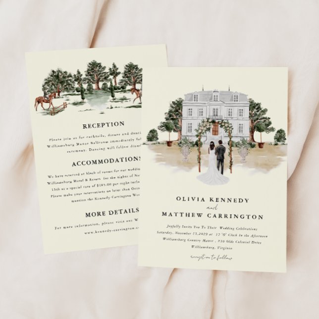 Elegant Country Manor Ranch All in One  Invitation (Creator Uploaded)