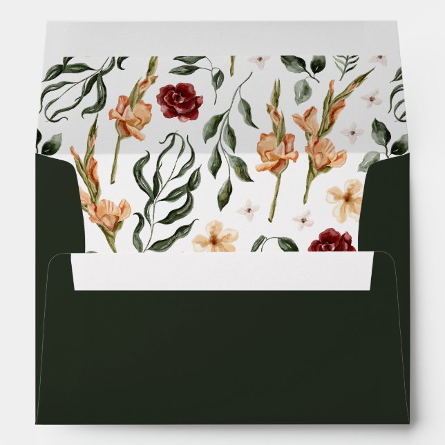 Elegant Country Manor | Villa Wedding Envelope  (Back (Bottom))