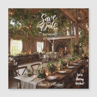 ELEGANT COUNTRY-STYLE SAVE DATE MAGNET 