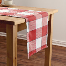 Elegant Countryside Picnic White Red Chequered