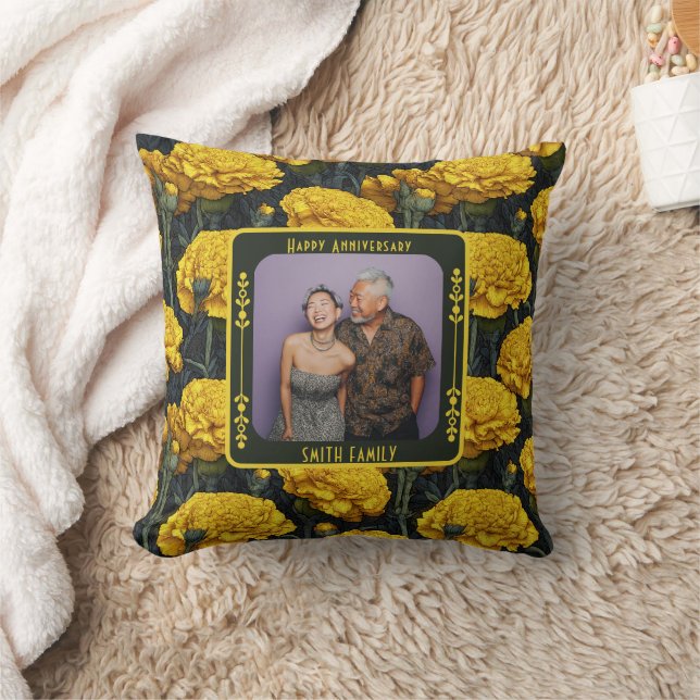 Elegant Couple 15Th Anniversary Throw Pillow  (Blanket)