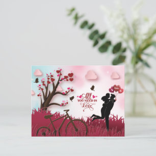 Elegant Couple Lover Valentine's Day Postcard