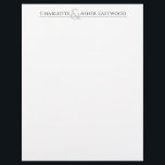 Elegant Couple Monogram With Ampersand Letterhead<br><div class="desc">Elegant classic serif type couple's name monogram with a beautiful ampersand joining their names together. Black and grey typography letterhead.</div>