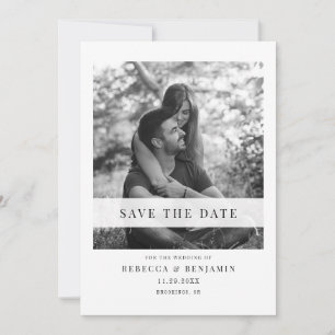 Elegant Couple Photo Wedding Save the Date Card