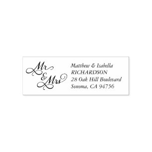 Elegant Couple Return Address Self-inking Stamp