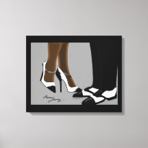 Elegant Couple-Stretched Canvas Print