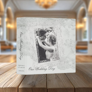 Elegant Couples Wedding Photo Album White Binder