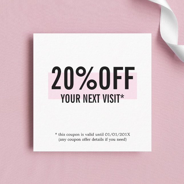 Élégant Coupon de salon Rose Blanche (Créateur téléchargé)