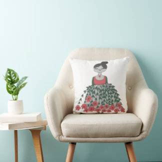 Élégant Coussin de broderie de Chitrali