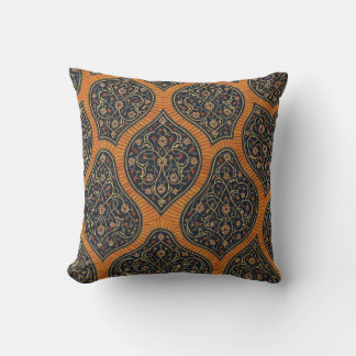 Élégant Coussin de Jetée Or & Noir – Traditionnel