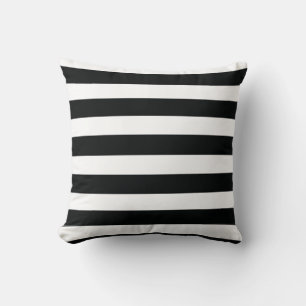 Elégant Coussin de revêtement noir et blanc