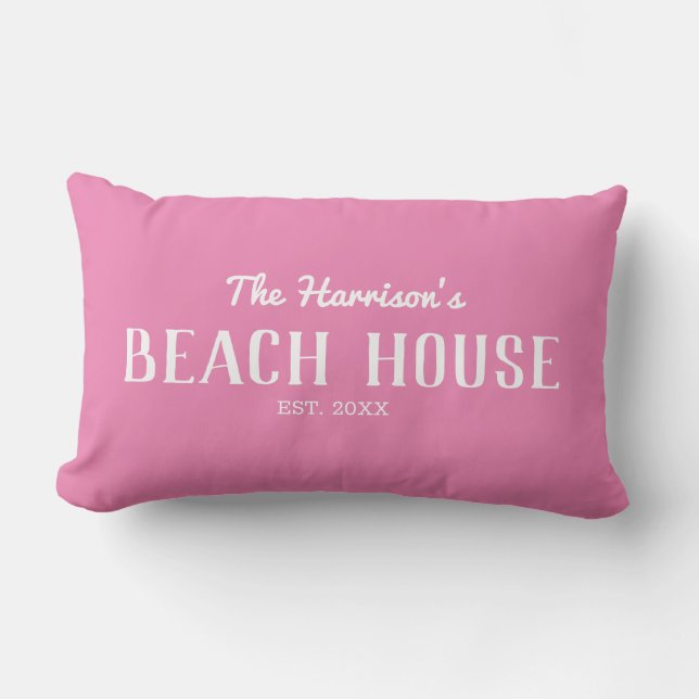 Élégant Coussin Lumbar House Beach House (Recto)