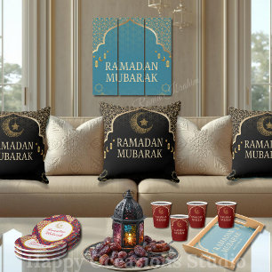 Élégant Coussin Ramadan Mubarak