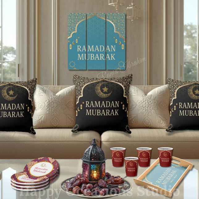 Élégant Coussin Ramadan Mubarak (Créateur téléchargé)