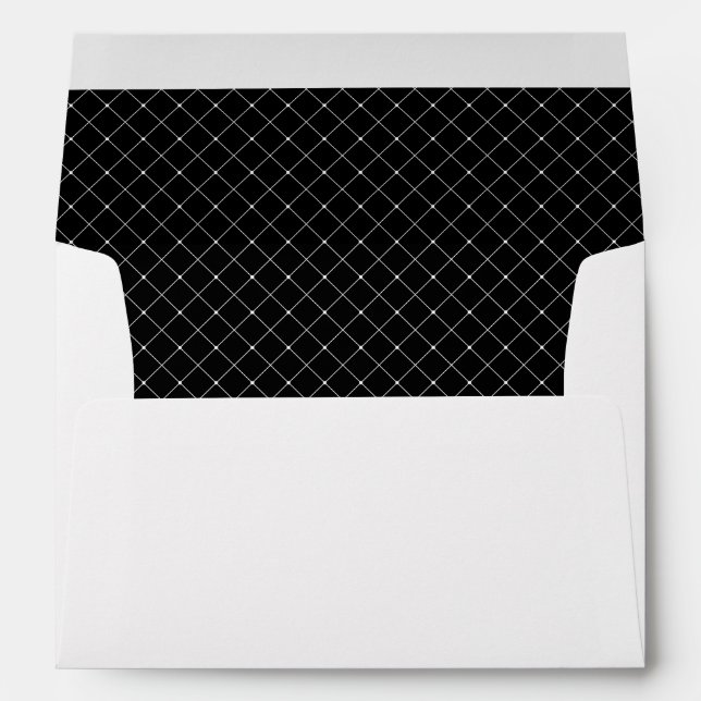 Elegant Couture | Black and White Wedding Envelope (Back (Bottom))