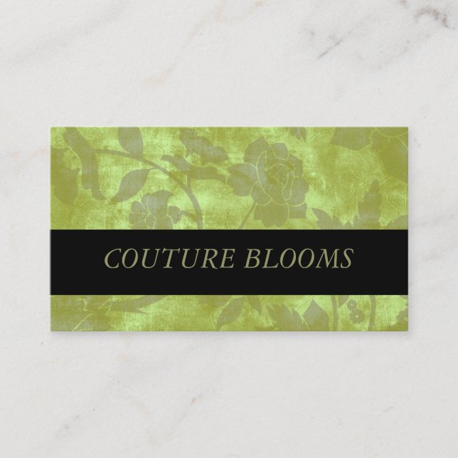 Elegant Couture Floral Business Card (Front)