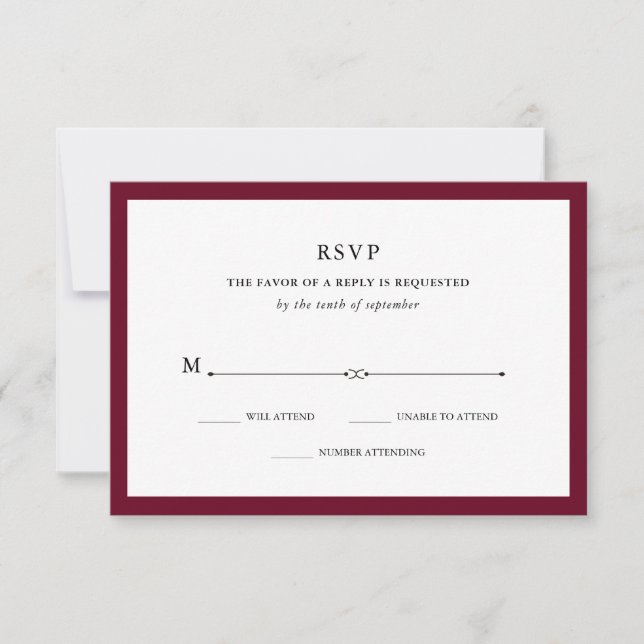 Elegant Couture | Marsala RSVP (Front)