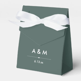 Elegant Couture Rich Green Wedding Favor Box