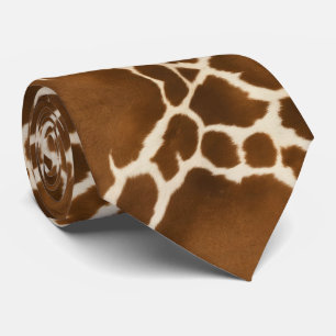 Elegant Cow Faux Leather Modern Collection Tie