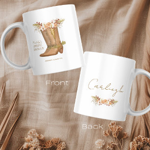 Elegant Cowgirl Boot Bridal Shower Party Favour Mu Coffee Mug