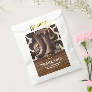 Elegant Cowgirl Boots Baby Shower Favour Bag