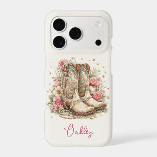 Elegant Cowgirl Boots with Flowers Monogrammed