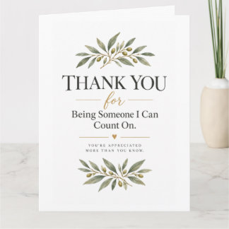 Elegant Coworker Thank You Card