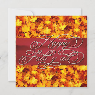   Elegant Cozy Autumn Vibes Quote Happy Fall Y'all Card