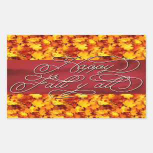 Elegant Cozy Autumn Vibes Quote Happy Fall Y'all Sticker