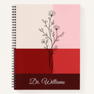 Elegant Cranberry Red Diary for Women & Graduation Notebook