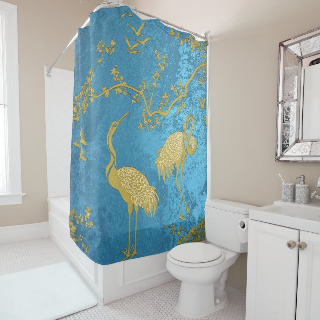Elegant Cranes Art Pattern | Colourful Crane Birds (In Situ)