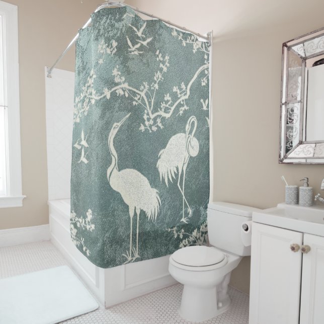 Elegant Cranes Art Pattern | Colourful Crane Birds (In Situ)