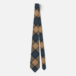Élégant Cravate Brown Plaid Pour Homme Necktie