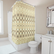 Elegant Cream And Brown Patterned