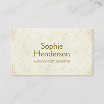Elegant Cream and Gold Ornate Author