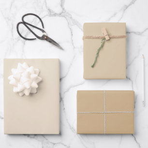 Elegant Cream / Beige / Tan Wrapping Paper Sheets