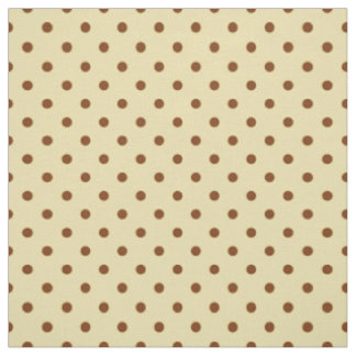 Elegant Cream Brown Spotty Polka Dot Pattern Fabric