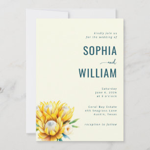 Elegant Cream Floral Bouquet Invitation