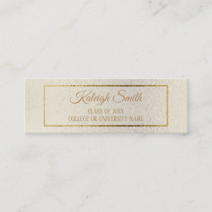 Elegant Cream Gold Graduation Insert Profile Name