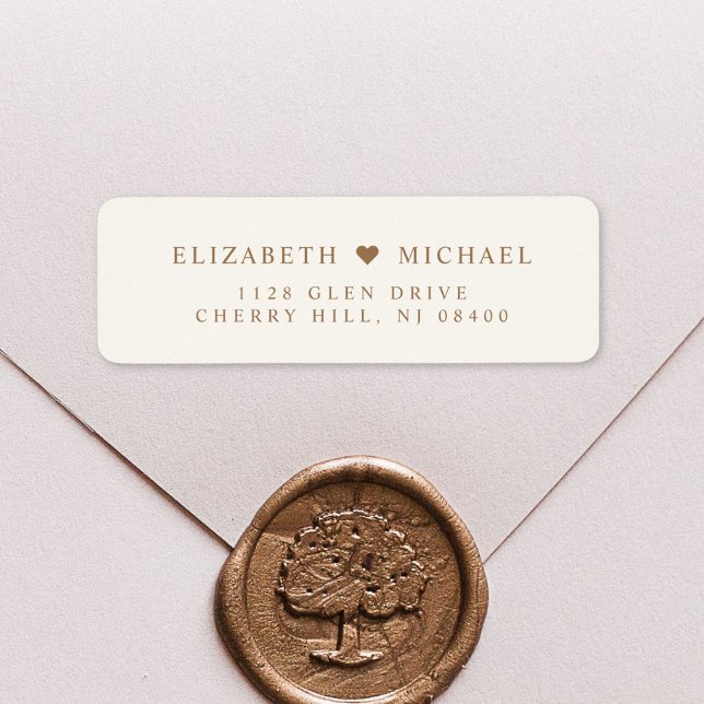 Elegant Cream Gold Wedding Return Address (Creator Uploaded)